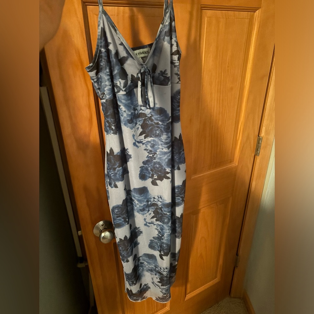 Almost Famous Blue Floral Dress